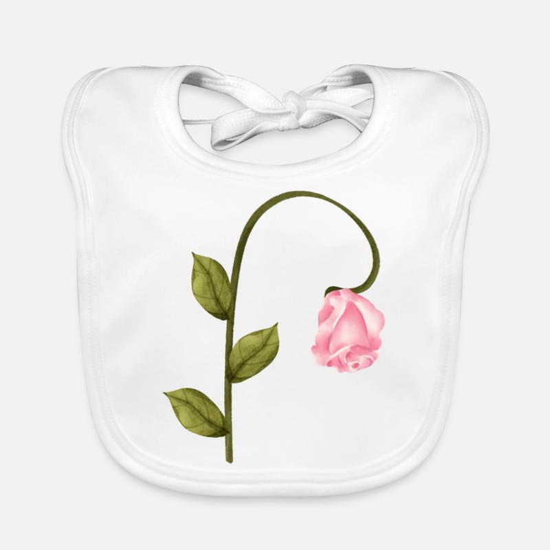 Rose Bavoir bio Bébé