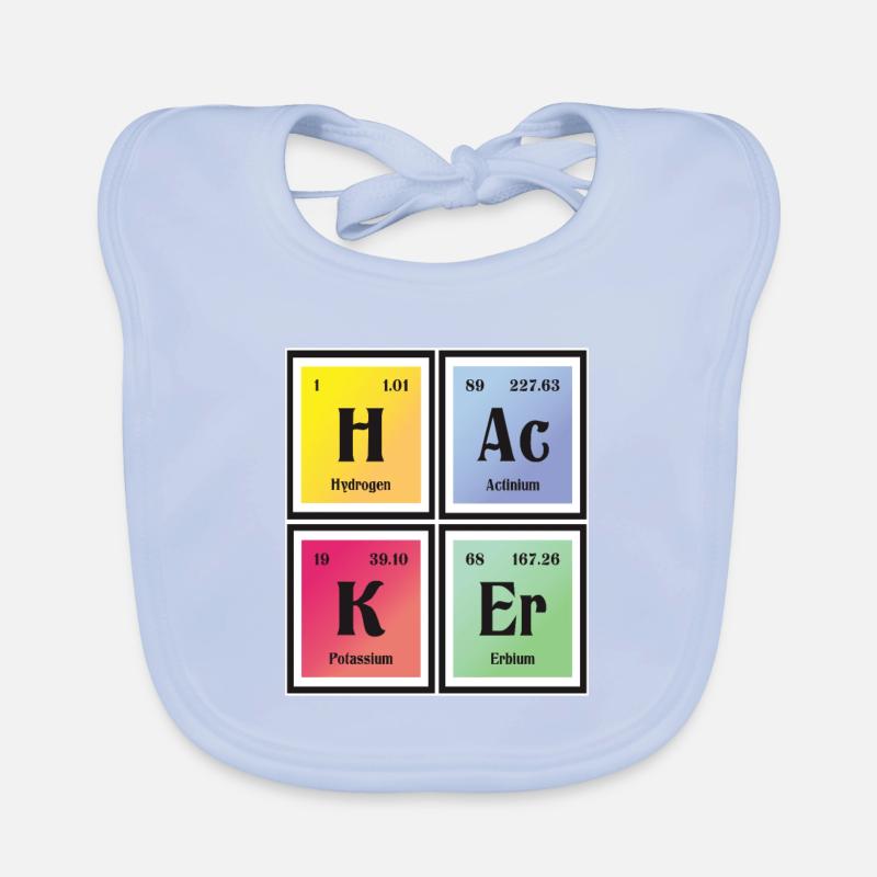 Hacker | Periodic Table of Elements Organic Baby Bibs