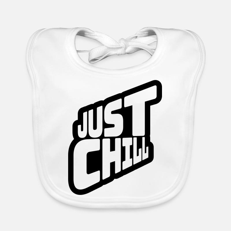 Just Chill Text Logo Baby Bio-Lätzchen