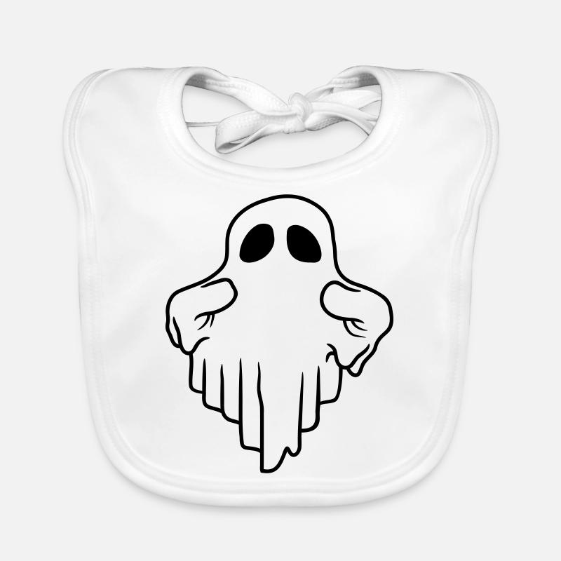 Comic funny floating ghost Organic Baby Bibs