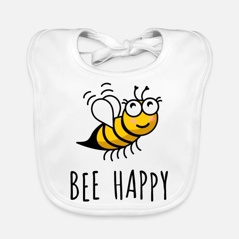 abeille heureuse Bavoir bio Bébé