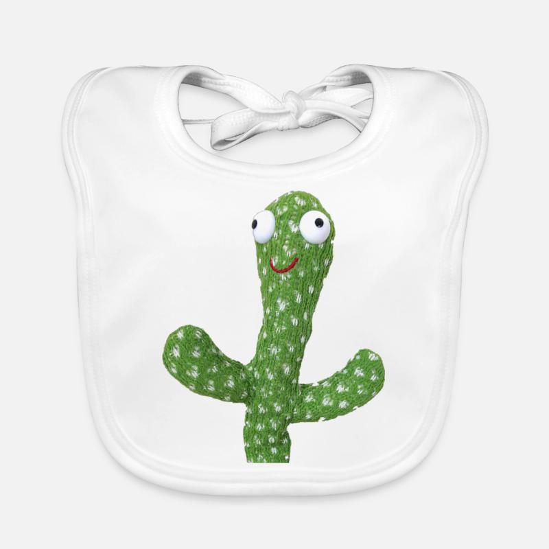 Der nette grüne Kaktus Baby Bio-Lätzchen