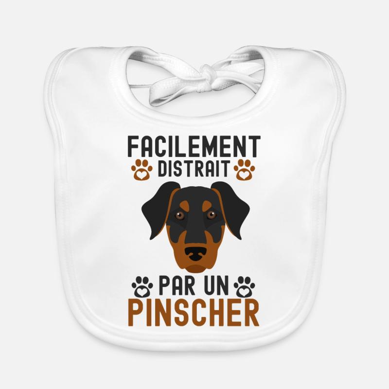 Doberman PINSCHER Bavoir bio Bébé