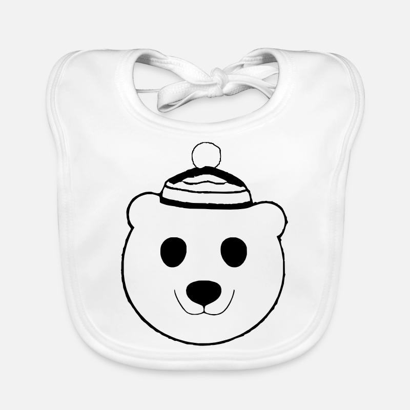 Christmas Polar Bear Winter Bear Snow Animal Vector 3 Organic Baby Bibs