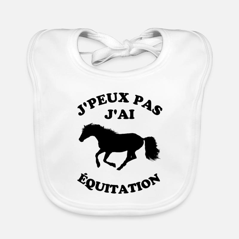 Cheval Equitation Poney Bavoir bio Bébé
