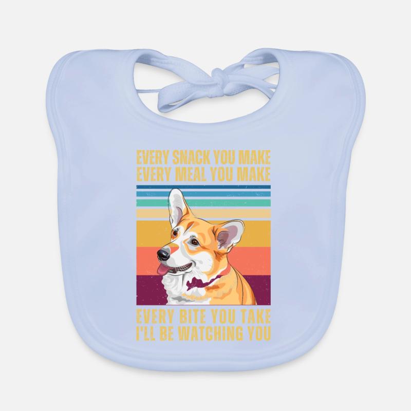 REGARDER CORGI Bavoir bio Bébé