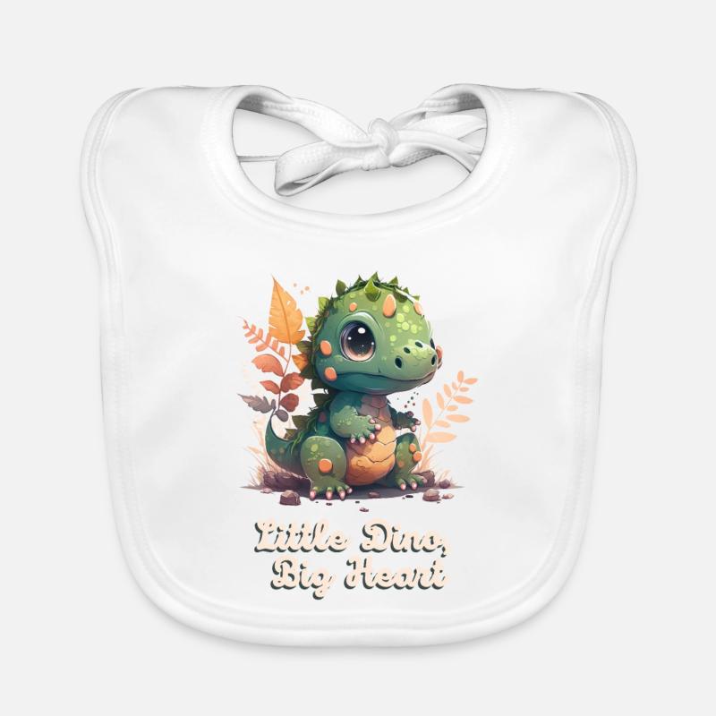 Kleines Dino Großes Herz Baby Bio-Lätzchen