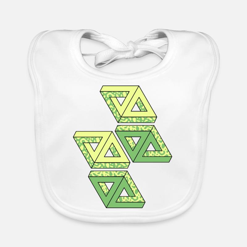 Penrose Triangle Tribar Impossible figure Bavoir bio Bébé