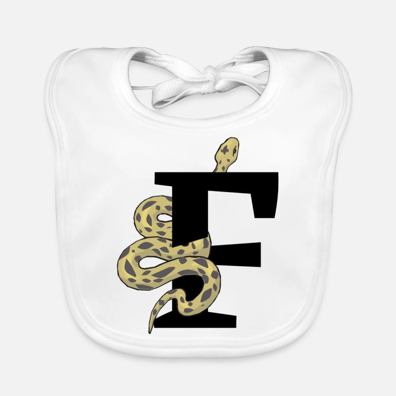 Lettre f serpent Bavoir bio Bébé