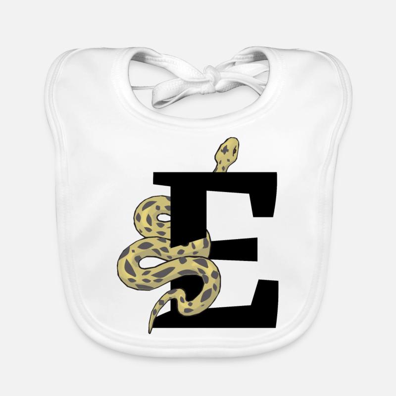 Lettre e serpent Bavoir bio Bébé
