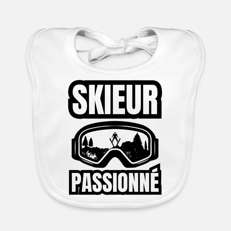 skieur passionné Bavoir bio Bébé