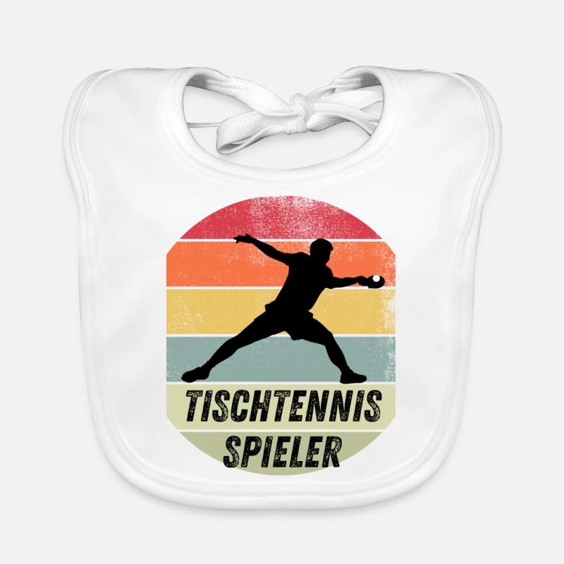 Tischtennispieler Baby Bio-Lätzchen
