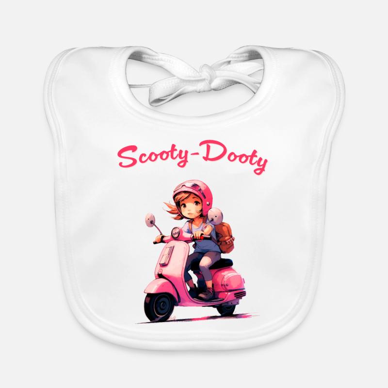 Scooter Mädchen Baby Bio-Lätzchen