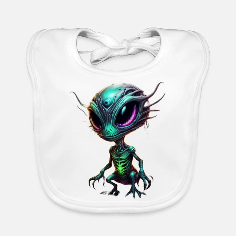 Animal extraterrestre - Bavoir bio Bébé - blanc