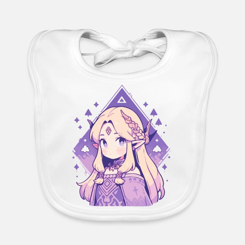 Princesse Chibi mignonne - Conception de conte de fées mignon Bavoir bio Bébé