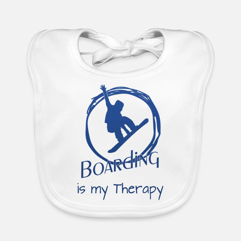 Snowboarden Baby Bio-Lätzchen