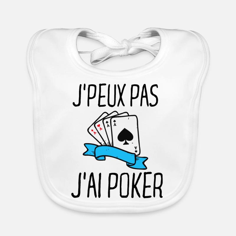 Poker jeu de cartes Bavoir bio Bébé