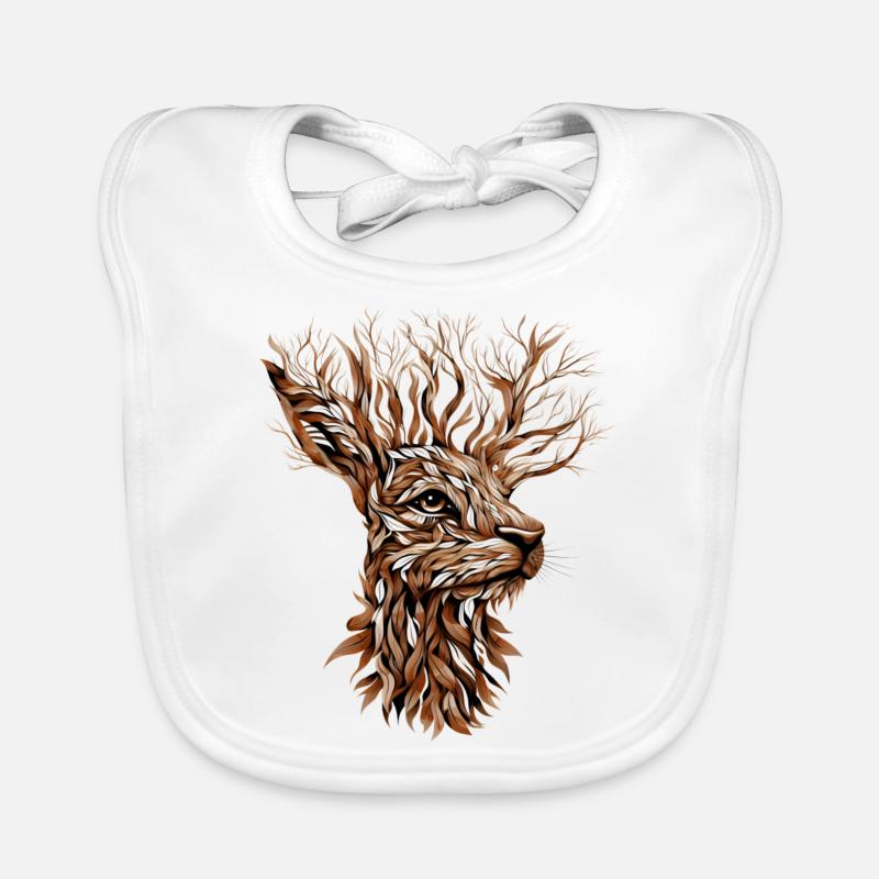 Wild Whispers Hare Design Organic Baby Bibs