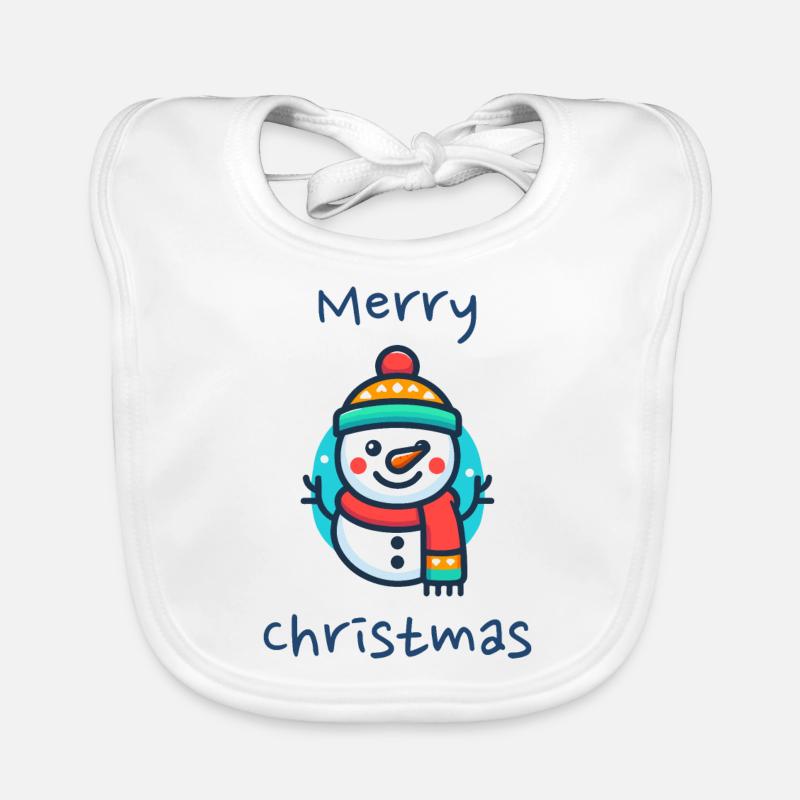 Snowman Organic Baby Bibs