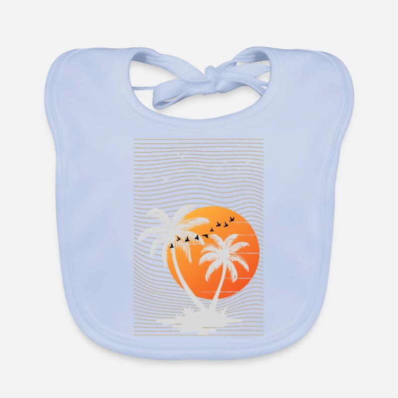 Palm Tree Beach Sommer Baby Bio-Lätzchen