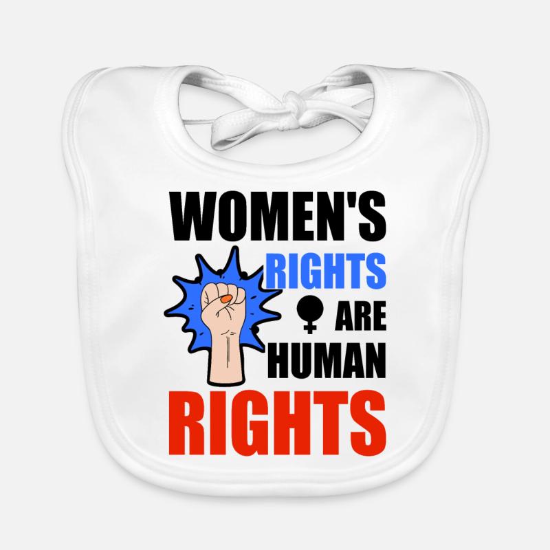 Women's rights are human rights Organic Baby Bibs