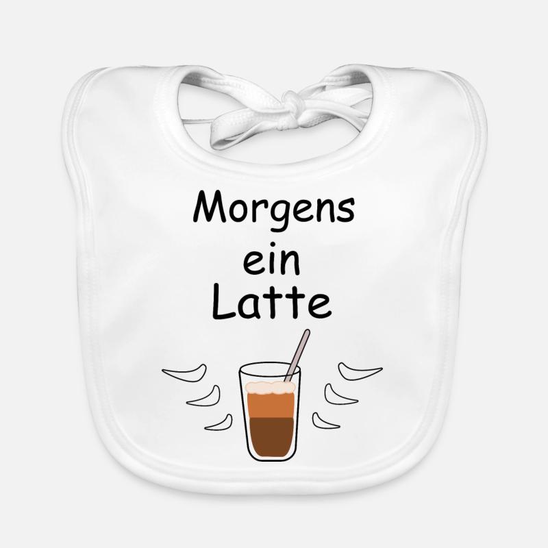 Morgens ein Latte Baby Bio-Lätzchen
