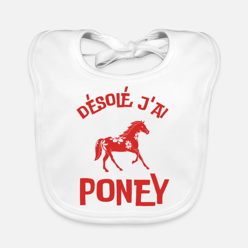 Poney cheval Bavoir bio Bébé