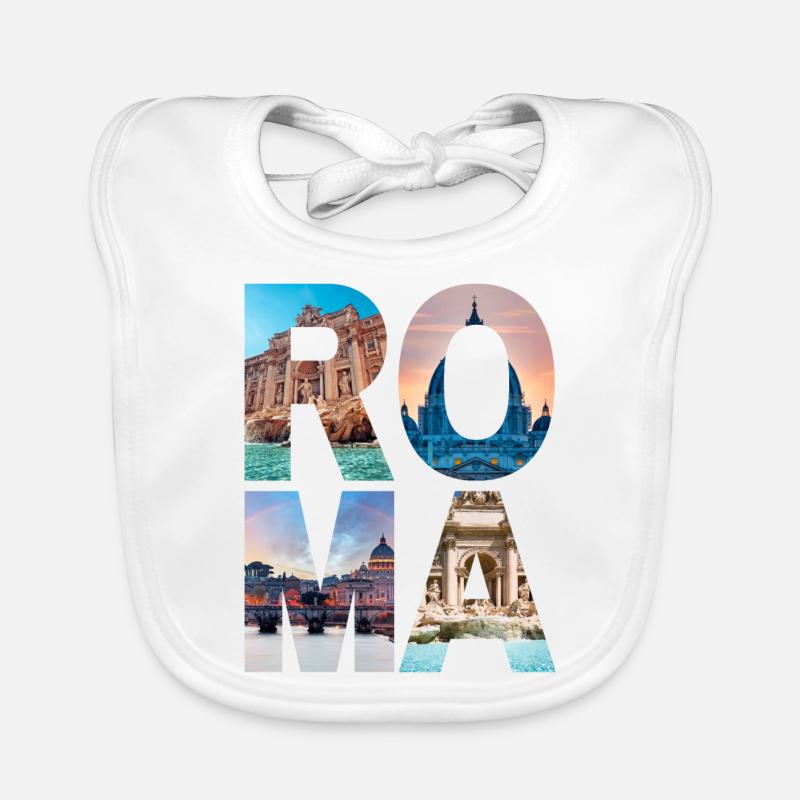 Rom, Italien - Baby Bio-Lätzchen - Weiß