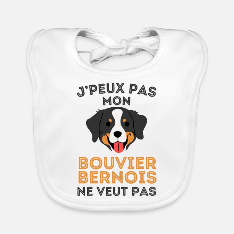Chien de race bouvier bernois Bavoir bio Bébé