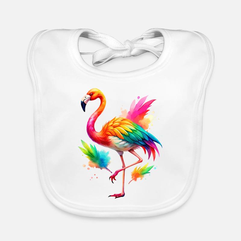 Flamingo Pride Back Baby Bio-Lätzchen