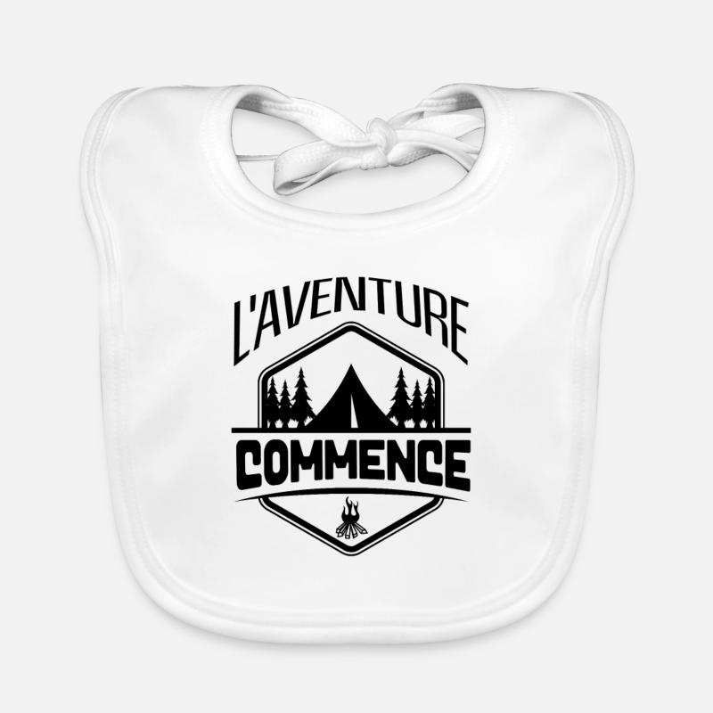 L aventure commence Bavoir bio Bébé