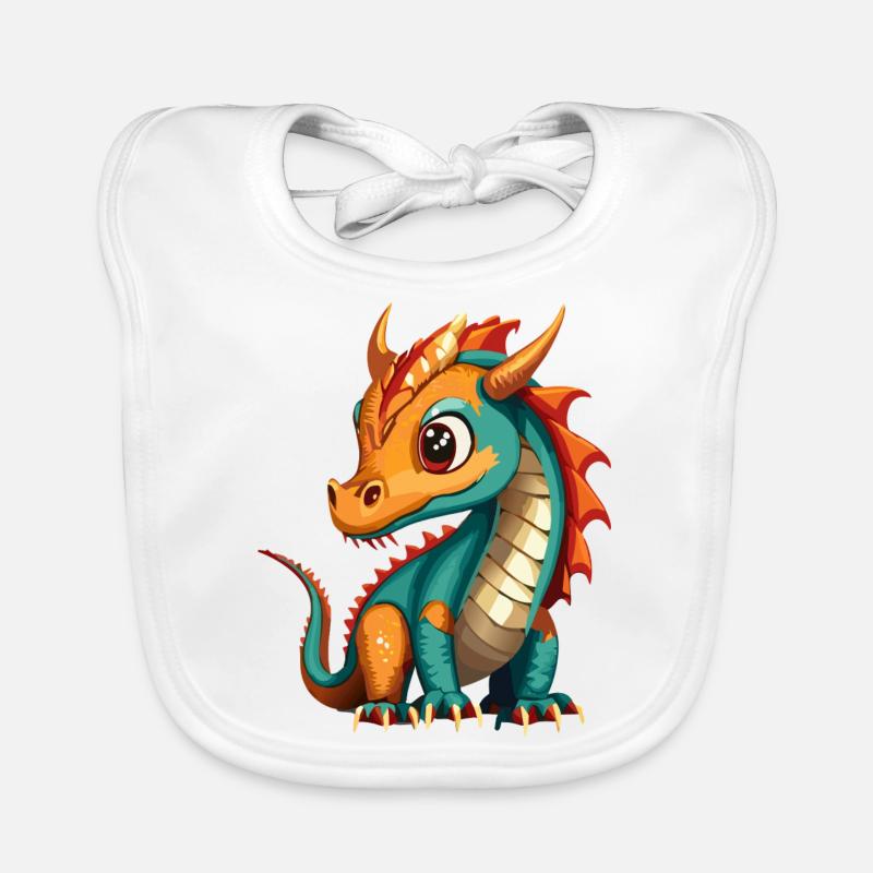 Drache Türkis Baby Bio-Lätzchen