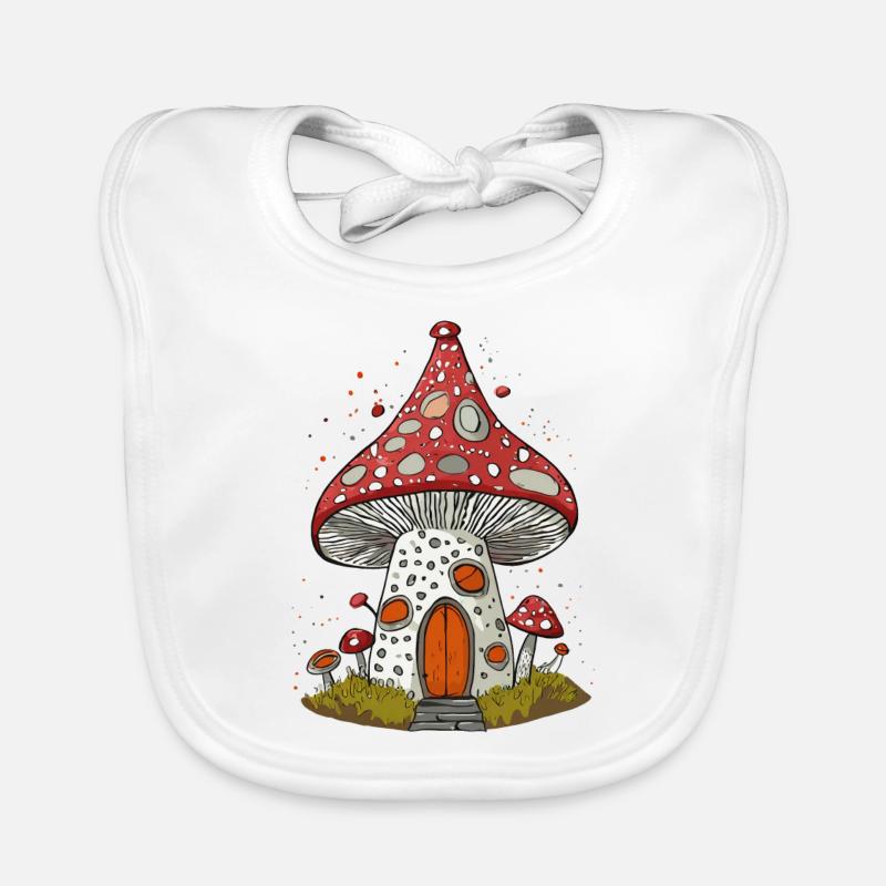 Maison champignon imaginative Bavoir bio Bébé