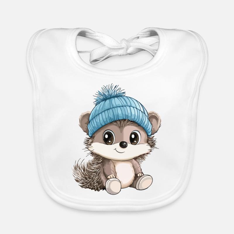 hérisson mignon mignon bébé enfants animal dessin animé Bavoir bio Bébé