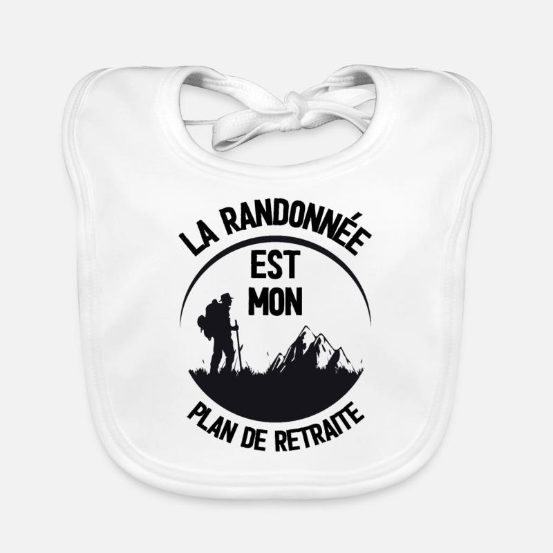 La randonnée est mon plan de retraite Bavoir bio Bébé