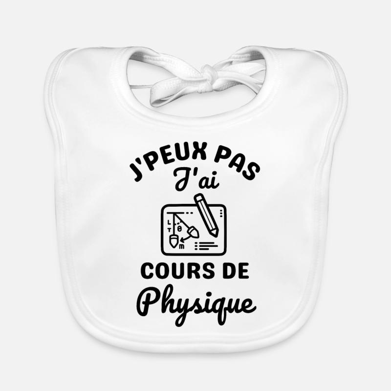 Cours de physique humour science Bavoir bio Bébé