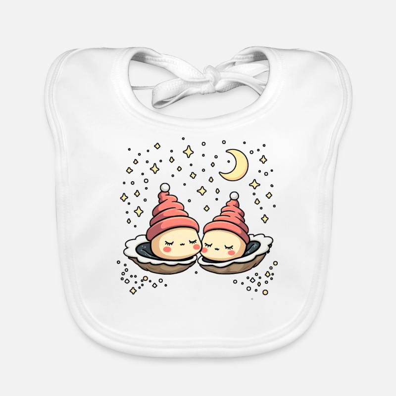 Offizielles Schlafshirt Pärchen Austern Baby Bio-Lätzchen
