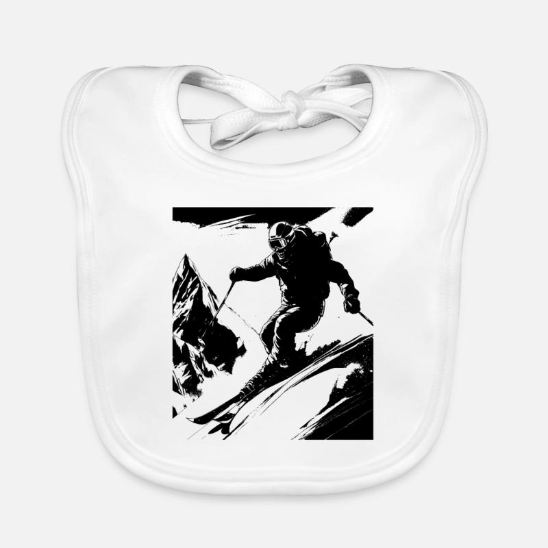 SKI SKI MOUNTAINS Organic Baby Bibs