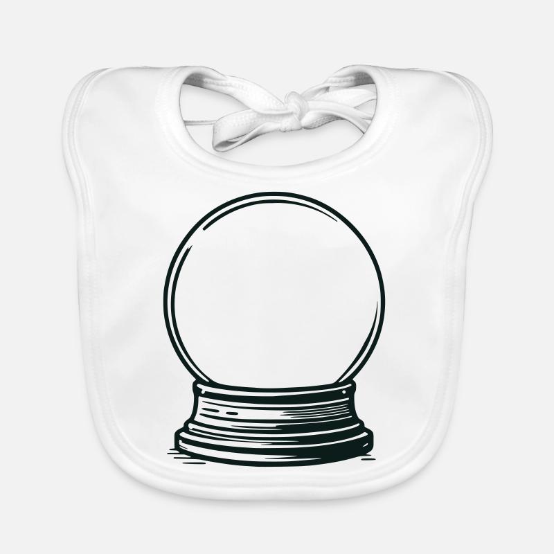 Snow globe empty Organic Baby Bibs