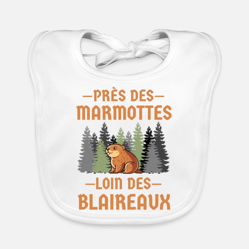 Marmotte forêt dense Bavoir bio Bébé