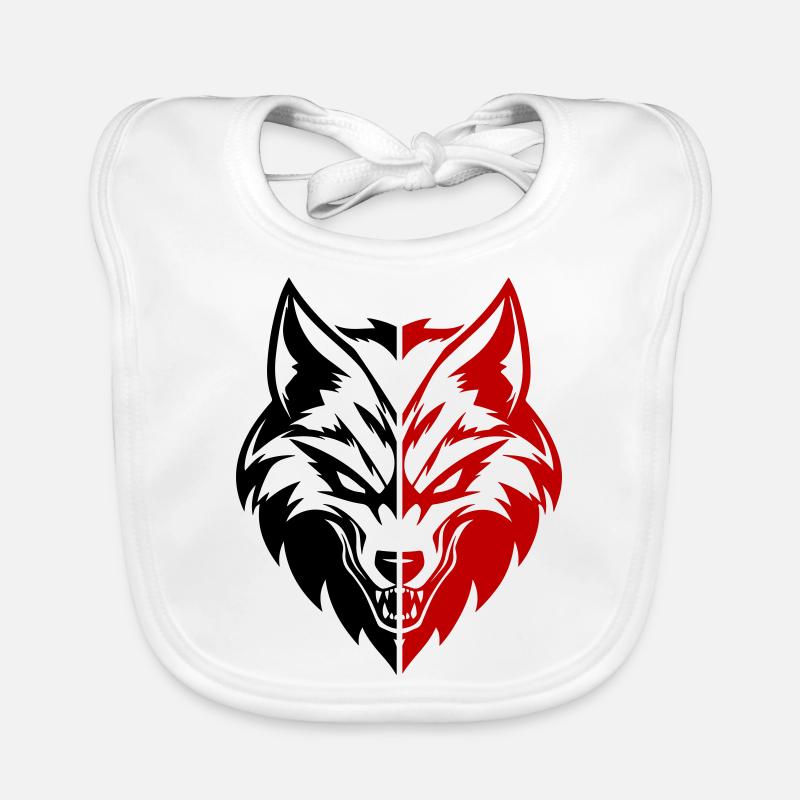 Wolf Kopf Symbol Baby Bio-Lätzchen