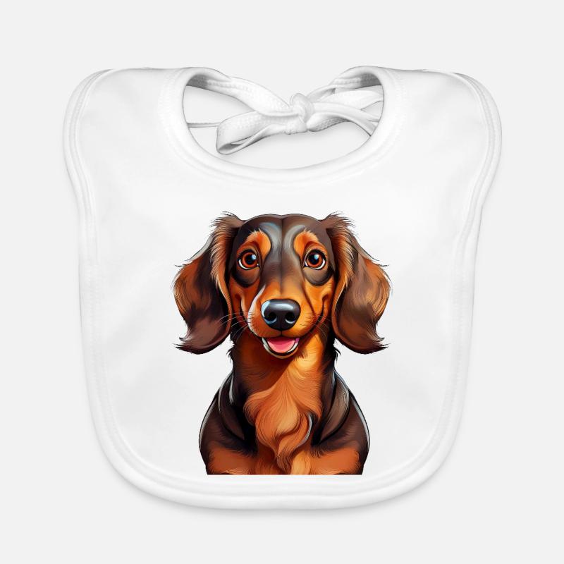 Dachshund Organic Baby Bibs
