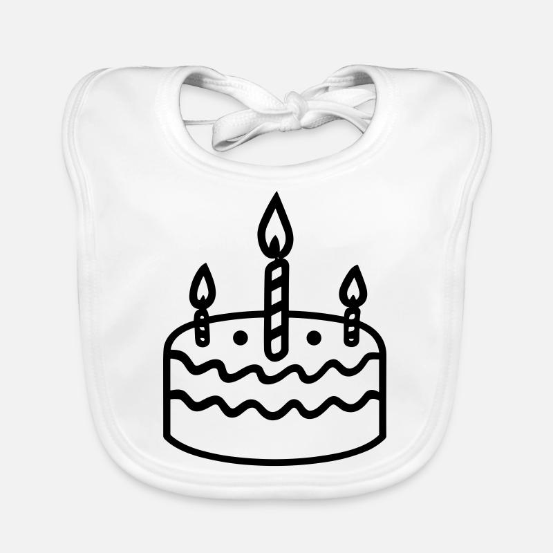 Birthday cake Organic Baby Bibs