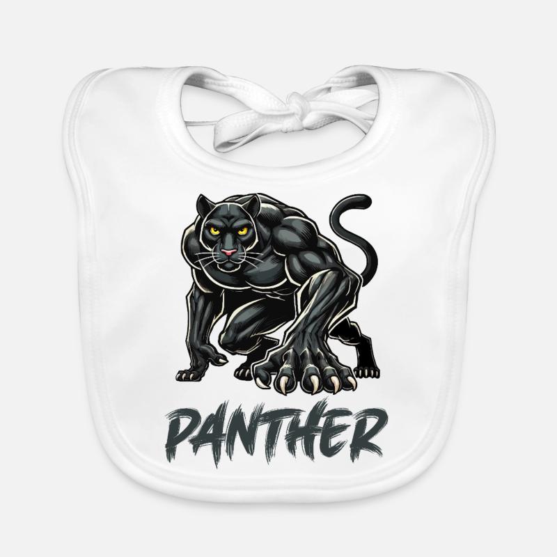 panther Organic Baby Bibs