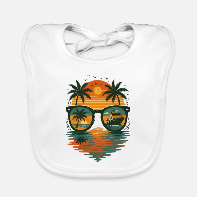 Summer holidays Organic Baby Bibs