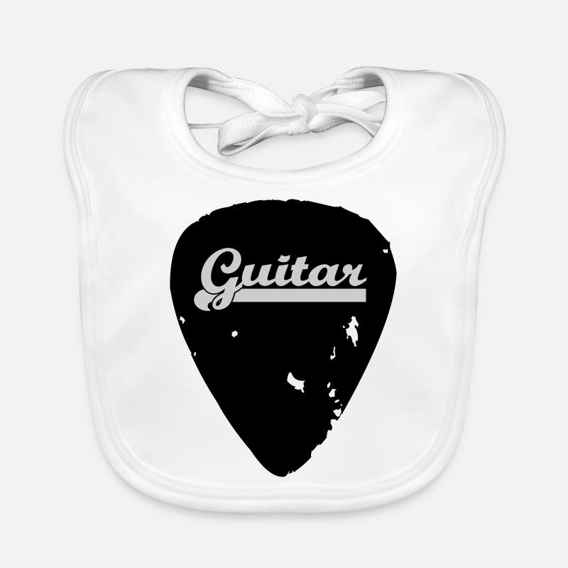 guitar - Baby Bio-Lätzchen - Weiß