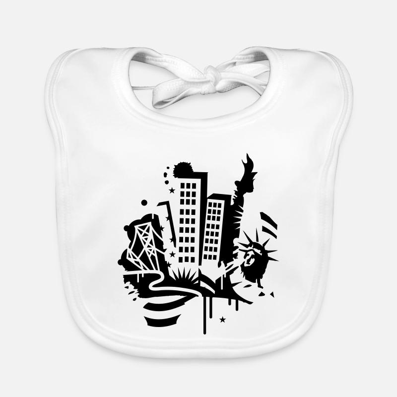 A New-York City Design dans le style de graffiti Bavoir bio Bébé