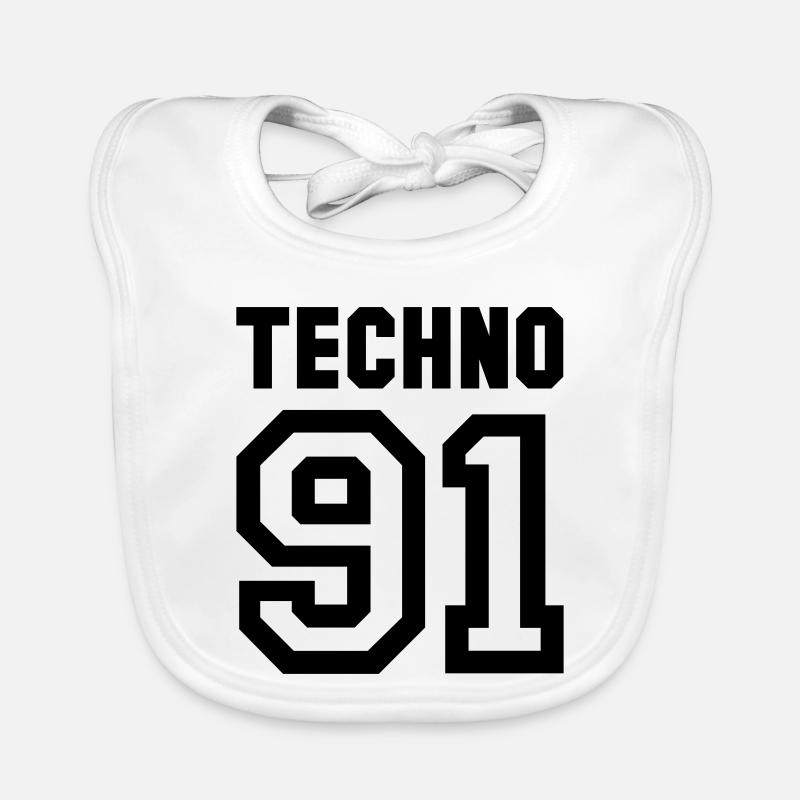 TECHNO Rave Techno 90s 90s Bavoir bio Bébé