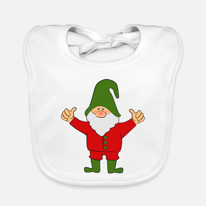 Gnome dwarfs Organic Baby Bibs