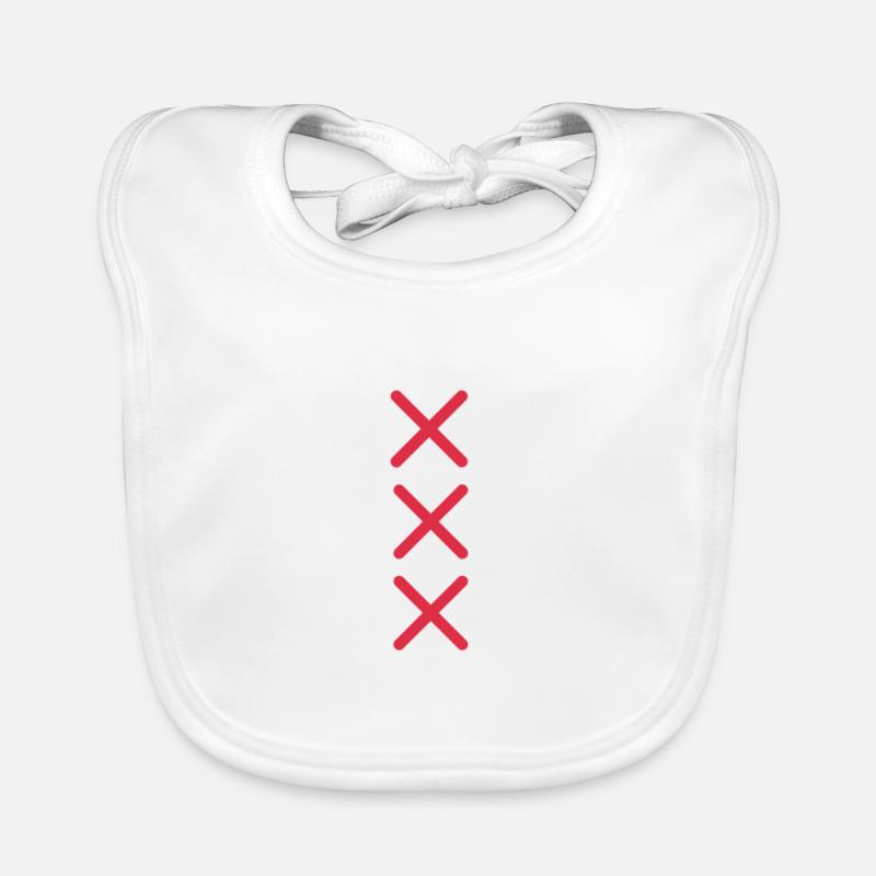 Rouge Amsterdam - Bavoir bio Bébé - blanc
